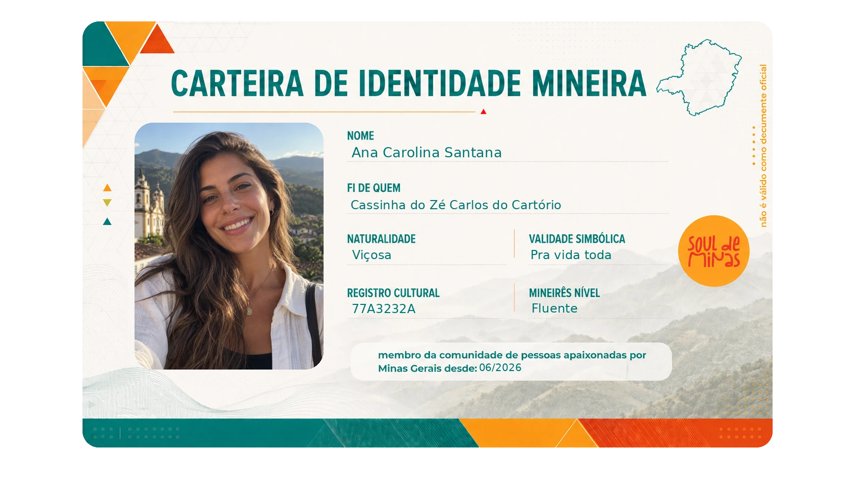 Sua Carteira de Identidade Mineira